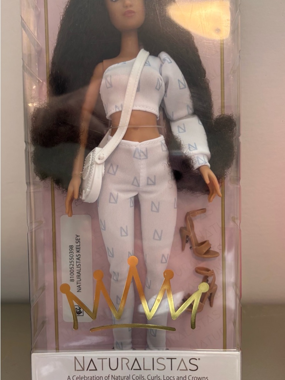 White Patterned Doll Outfit - White